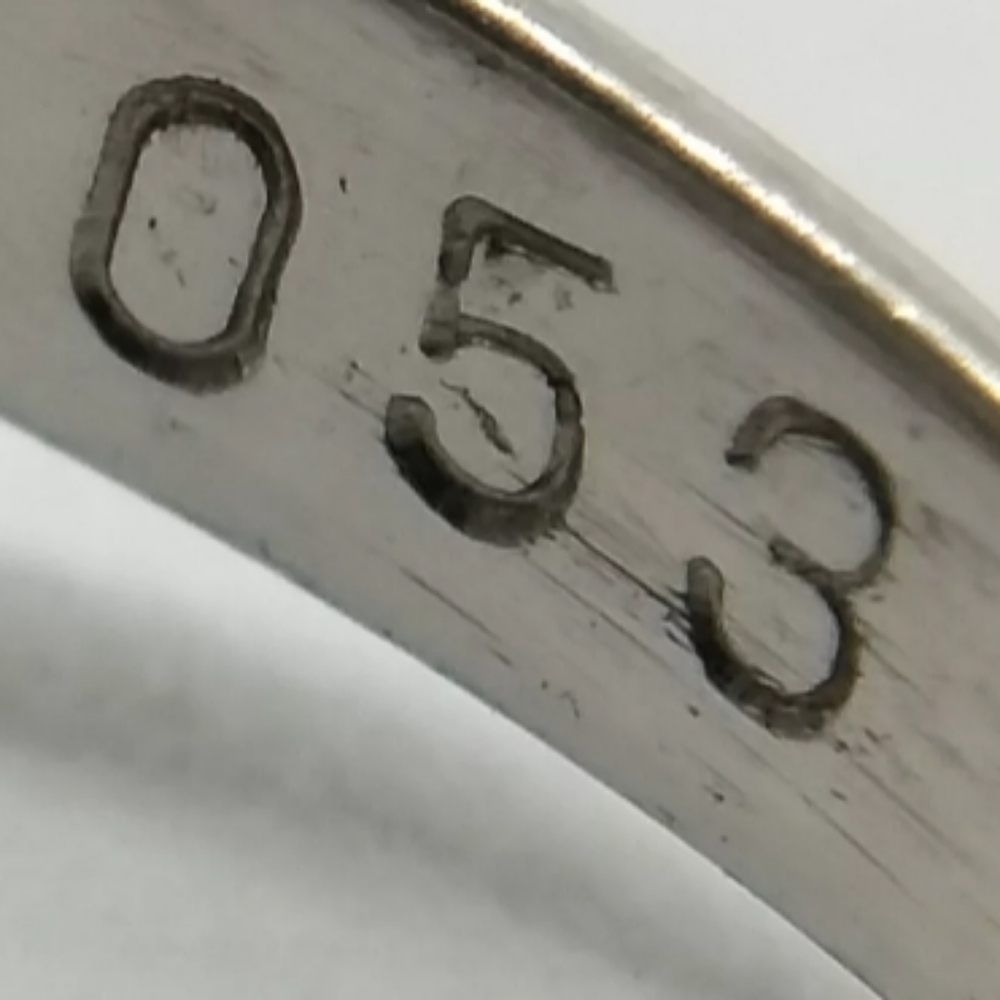 SALE! Platinum Solid Genuine 0.53ct Diamond Engagement Ring Size 6 1/2 - Picture 7 of 9